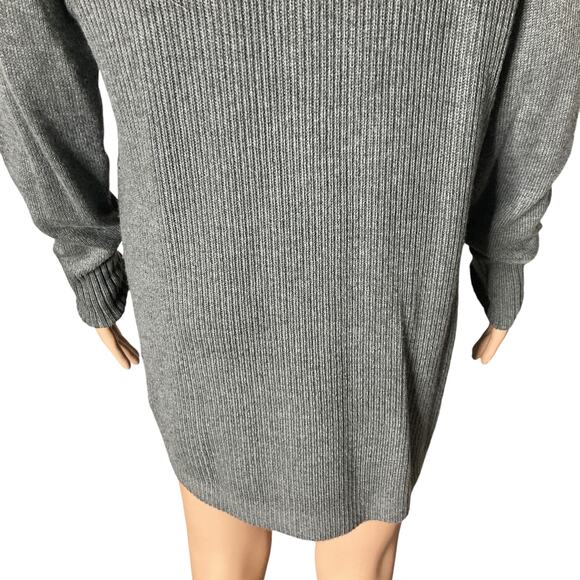 Loft Lounge Sweater Womens Medium Ribbed Womens Gray Size Medium - Picture 12 of 13
